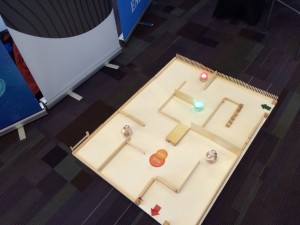 The maze that we were driving the Spheros on.